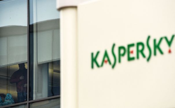 The logo of Kaspersky Lab, Russia's leading antivirus software development company, is seen at its headquarters in Moscow on October 25, 2017.