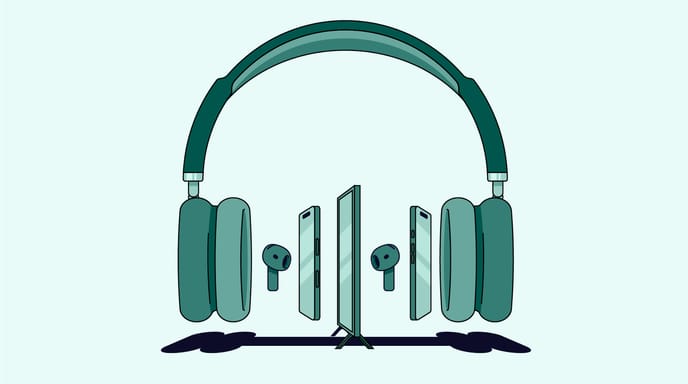 The Trade DeskとSpotifyのオムニチャネルパートナーシップを表現した緑のグラフィック