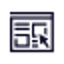 An icon showing a webpage layout with a cursor clicking on it.